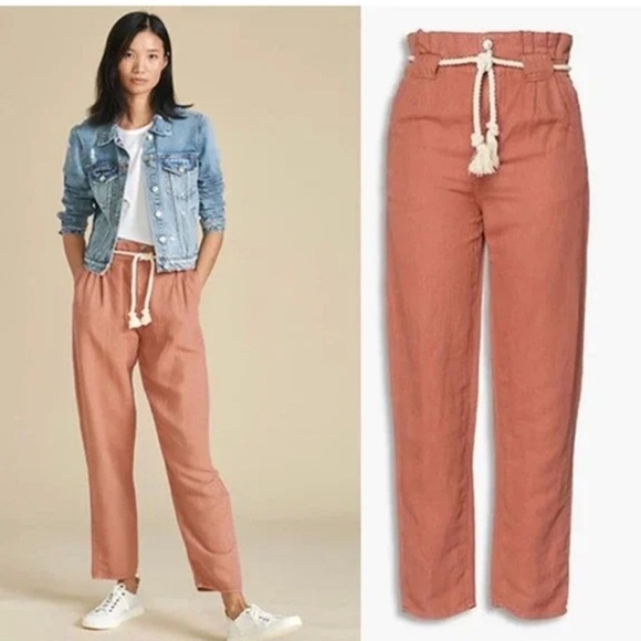 New! VERONICA BEARD JEANS Mocha Karter Pleated Crop Pant ✨ size 4 NWT! - Picture 1 of 10